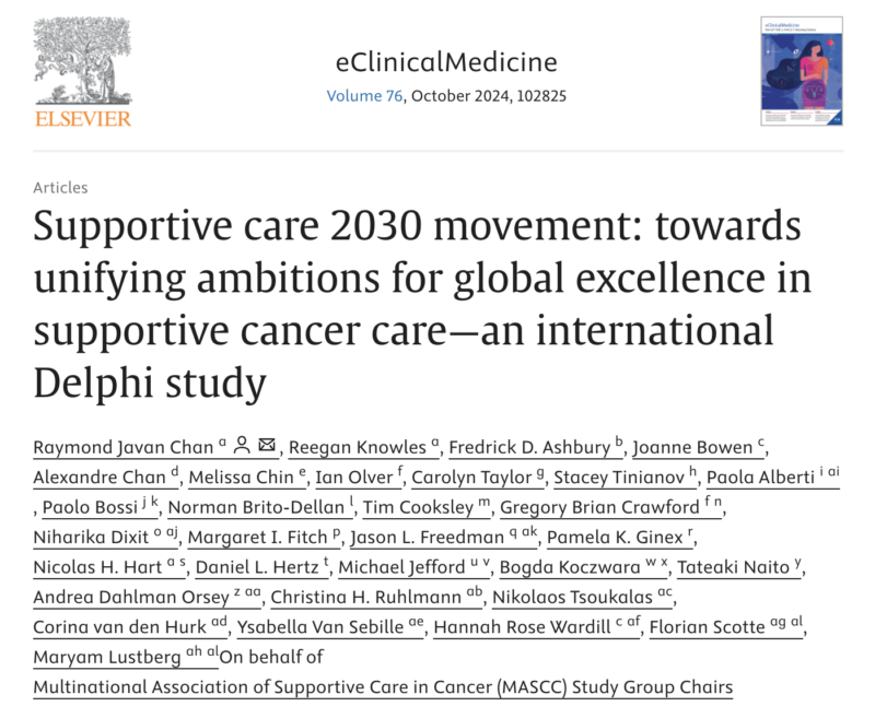 Paola Alberti: Grateful to be part of MASCC’s supportive care 2030 movement paper